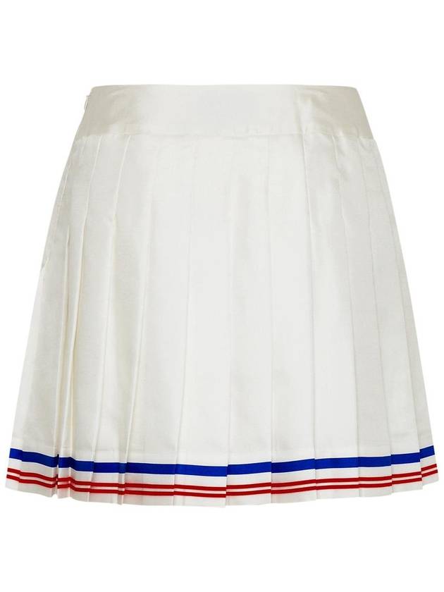 Casablanca White Silk Miniskirt - CASABLANCA - BALAAN 3