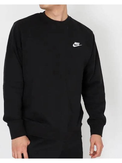 Club French Terry Logo Sweatshirt Black - NIKE - BALAAN 2