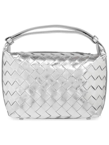 Bottega Veneta Handbag Mini Wallace, Women's, Silver - BOTTEGA VENETA - BALAAN 1