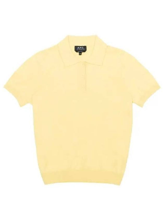 Alba Short Sleeve Polo Shirt Yellow - A.P.C. - BALAAN 1