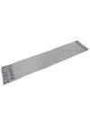 Fringes And Logo Muffler Grey - GANNI - BALAAN 5