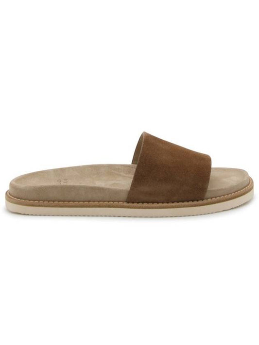 suede slide slippers brown - BRUNELLO CUCINELLI - BALAAN 2