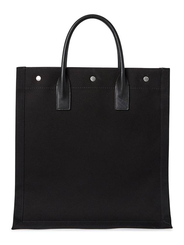 Rive Gauche Canvas Tote Bag Black - SAINT LAURENT - BALAAN 4