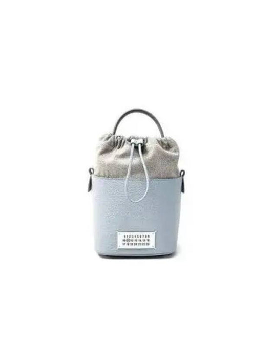 5AC Number Logo Texture Leather Bucket Bag Pale Blue - MAISON MARGIELA - BALAAN 2