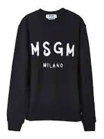 Milano Brushed Logo Sweatshirt Black - MSGM - BALAAN 2