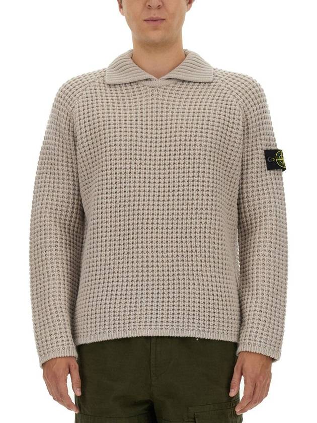 Compass Badge Virgin Wool Sweater 7915536D5 - STONE ISLAND - BALAAN 2