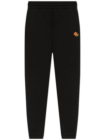 Kenzo Sweatpants With Logo Patch, Women's, Black - KENZO - BALAAN 1