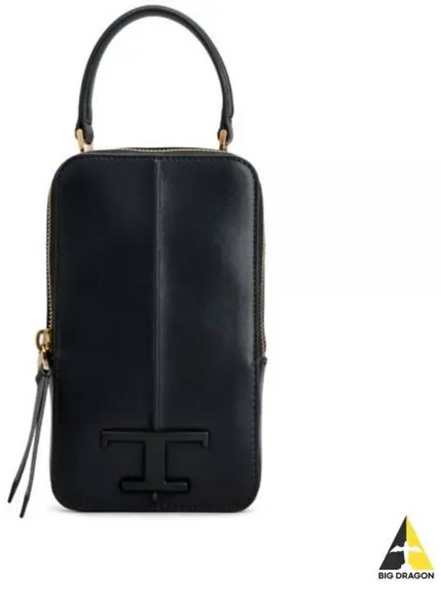 T Timeless Phone Cross Bag Black - TOD'S - BALAAN 2