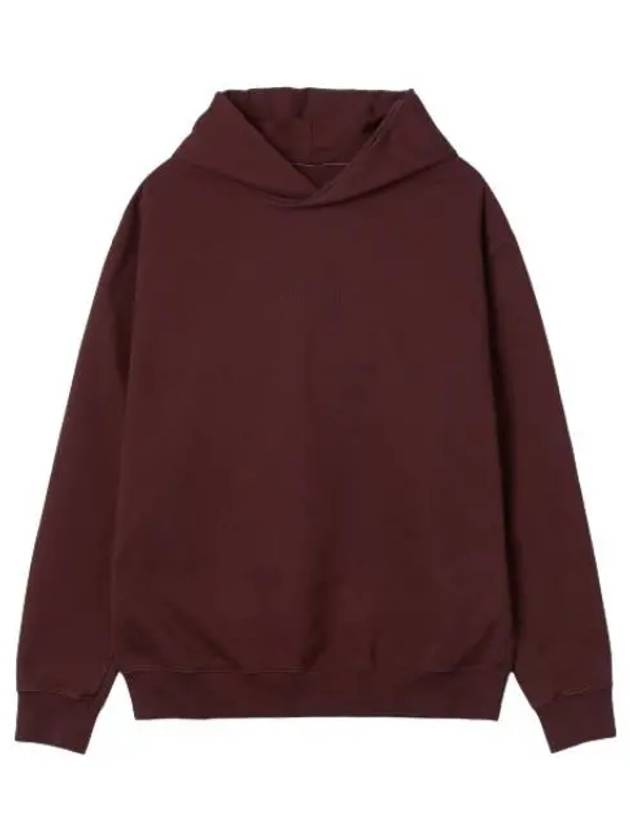 Logo Embroidered Hood Burgundy Hooded Sweatshirt - MAISON MARGIELA - BALAAN 1