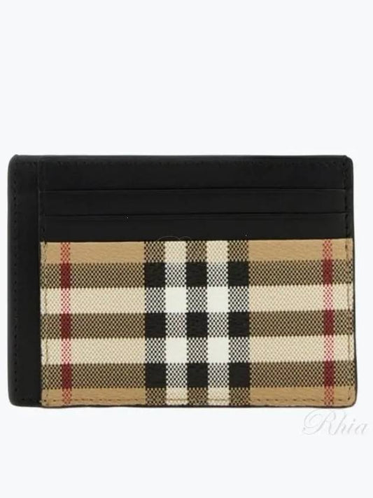 Vintage Check Money Clip Card Wallet Beige - BURBERRY - BALAAN 2