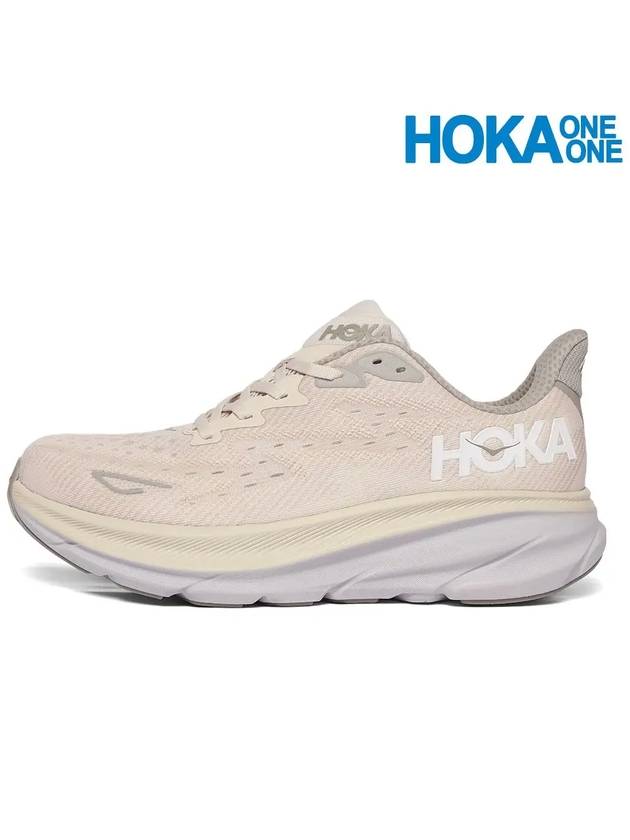 Clifton 9 Low Top Sneakers Oat Milk - HOKA ONE ONE - BALAAN 1