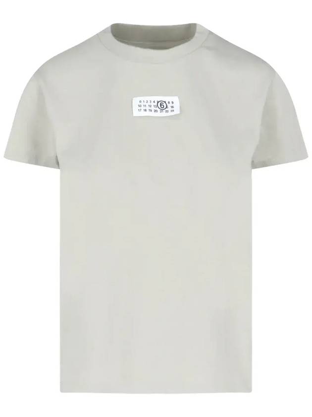 MM6 Maison Margiela Logo Patch Crew Neck T Shirt S52GC0326S24312 700 - MAISON MARGIELA - BALAAN 1