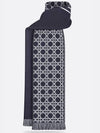 patterned frayed edge scarf - DIOR - BALAAN 2