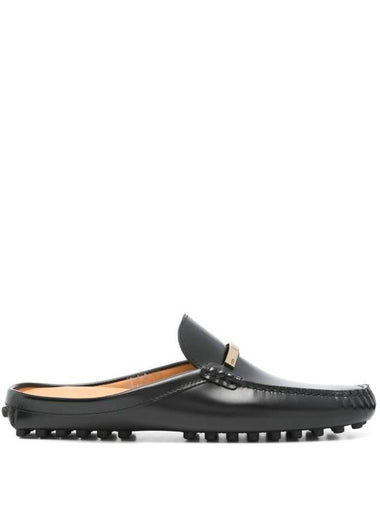 Tod'S Branded Metal Bar Leather Gommino Mules Shoes - TOD'S - BALAAN 1