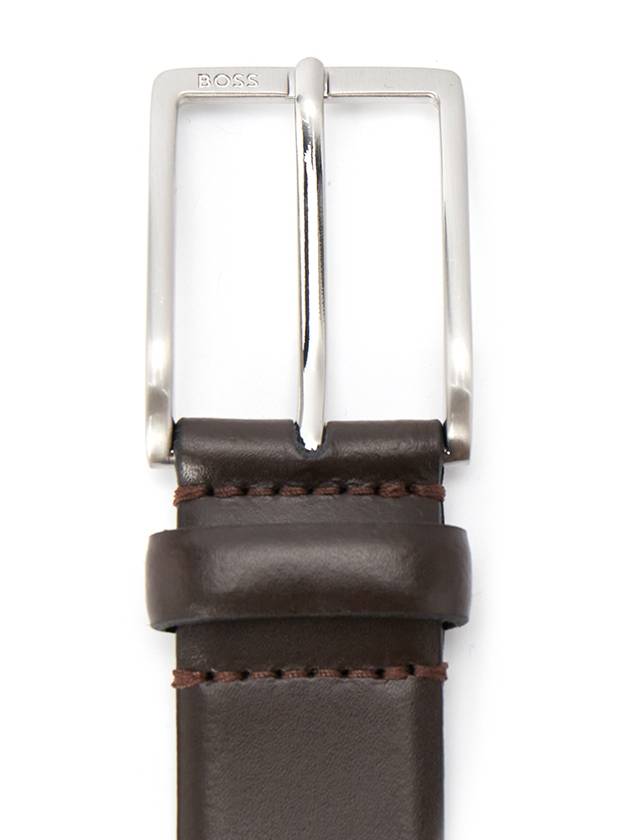 Logo Leather Belt Dark Brown - HUGO BOSS - BALAAN 6