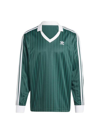 Adicolor Piqué Football Long Sleeve T-Shirt Mineral Green - ADIDAS - BALAAN 1