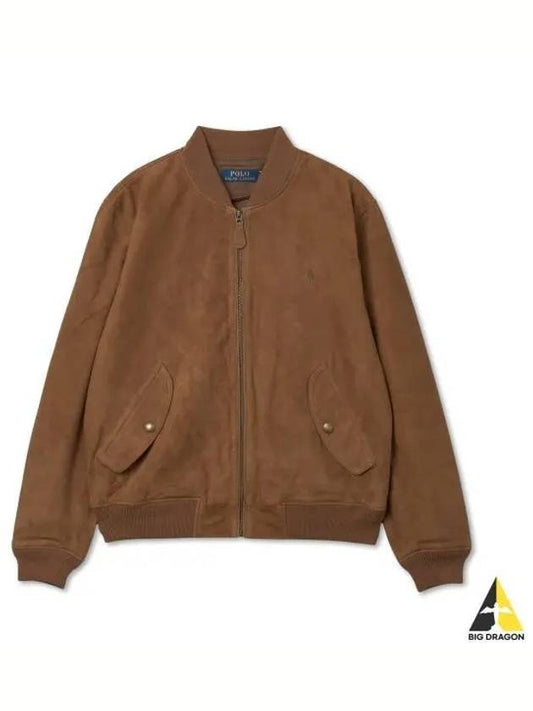 suede bomber jacket brown - POLO RALPH LAUREN - BALAAN 1