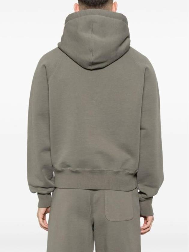 Logo Detail Drawstring Hoodie Smoke Grey - AMI - BALAAN 6