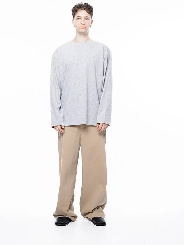 Men s M243TP01GR Clean Slit Long Sleeve T Shirt Gray - CHANCE'S NOI - BALAAN 5