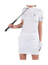 Women's Golf Roll Neck Short Sleeve T-Shirt White - HYDROGEN - BALAAN 2