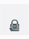 Lady Cannage Lambskin Micro Bag Cloud Blue - DIOR - BALAAN.