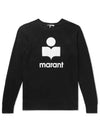 Kieffer Logo Print Linen Long Sleeve T-Shirt Black - ISABEL MARANT - BALAAN 2