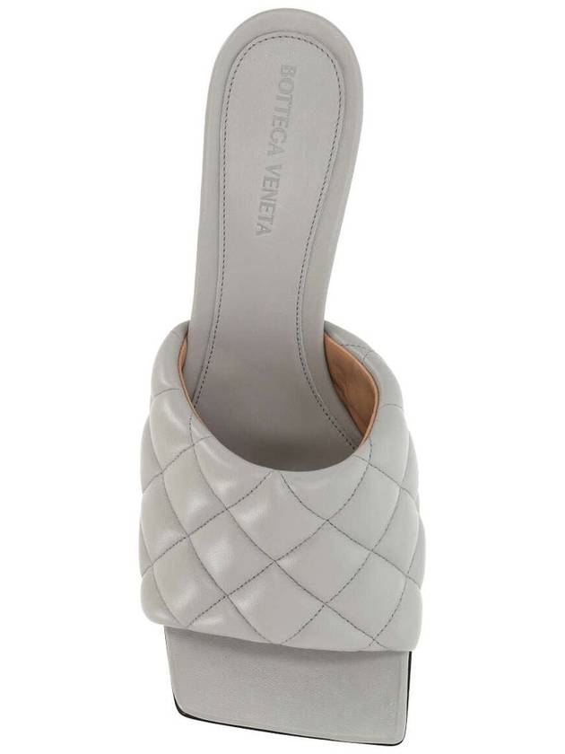 Padded Leather Mule Light Grey - BOTTEGA VENETA - BALAAN 5