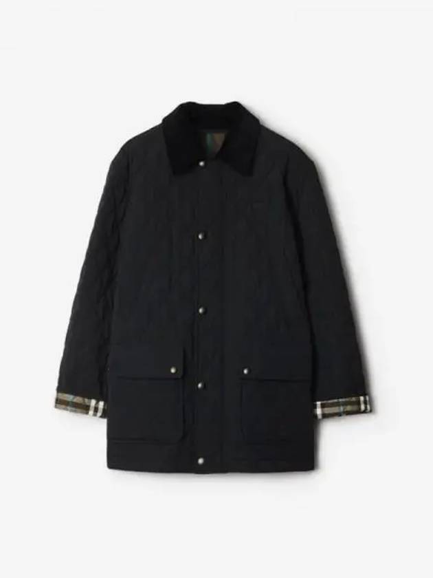 Quilted Nylon Half Jacket Black Snug 314699 - BURBERRY - BALAAN 1