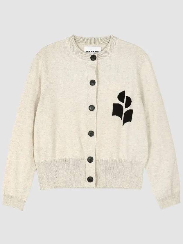 Newton Cotton Cardigan Light Grey - ISABEL MARANT ETOILE - BALAAN 3