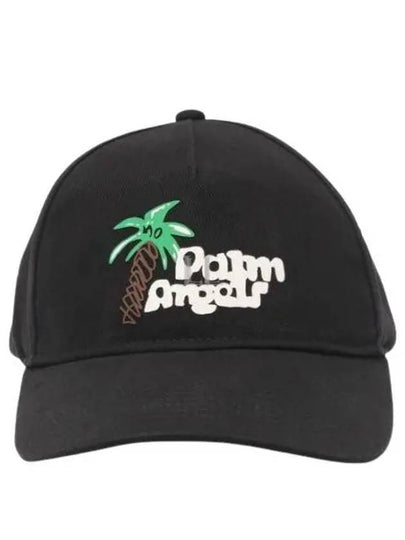 Sketchy Ball Cap Black - PALM ANGELS - BALAAN 2