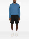 Wappen Patch Crew Neck Cotton Sweatshirt Blue - STONE ISLAND - BALAAN 6