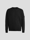 Lens Wappen Classic Crew Neck Wool Knit Top Black - CP COMPANY - BALAAN 3