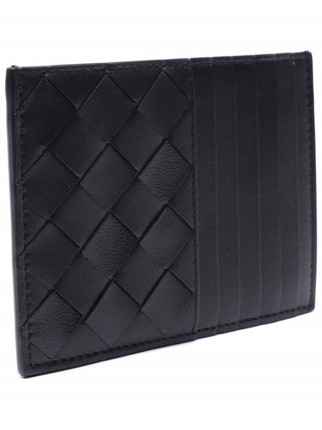 Intrecciato Leather Card Wallet Black - BOTTEGA VENETA - BALAAN 4