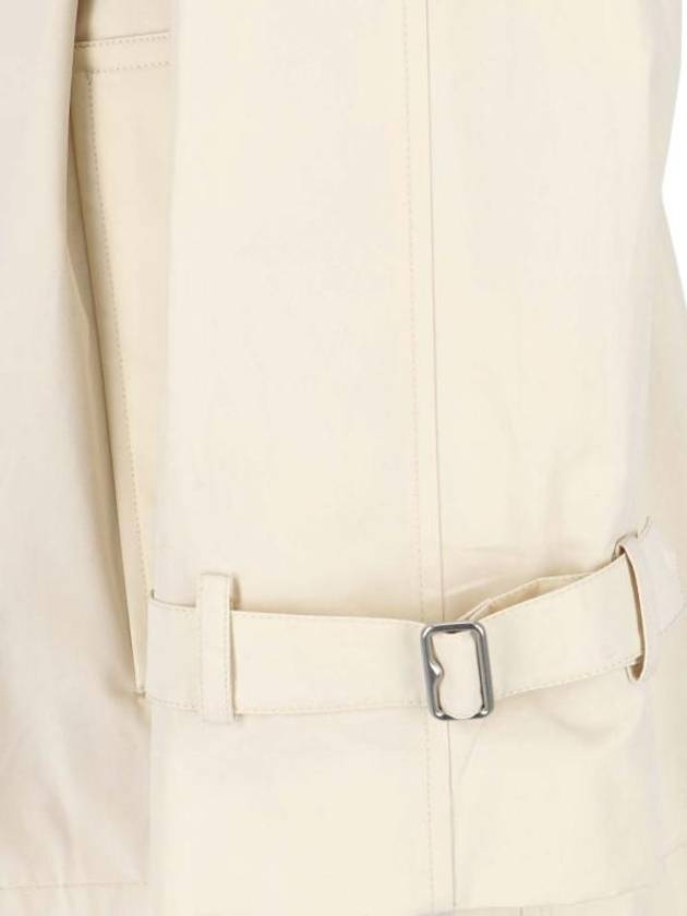 Short Gabardine Trench Coat Ivory - BURBERRY - BALAAN 4