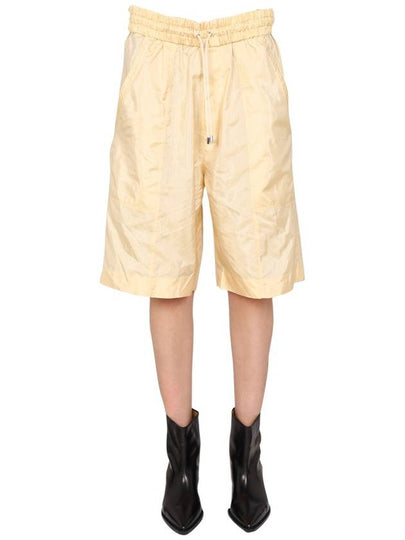 Women's Silk Bermuda Shorts Light Yellow - ISABEL MARANT - BALAAN 2