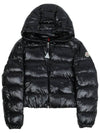 logo patch BAYARD short down hood padded jacket black 1A00083 5963V 999 - MONCLER - BALAAN 1