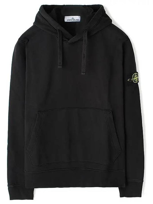 Signature Logo Patch Hoodie Black - STONE ISLAND - BALAAN 2