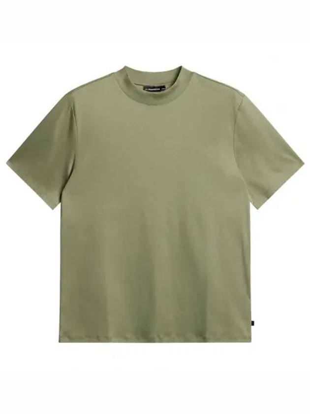 Ace Mock Neck Short Sleeve T-Shirt Oil Green - J.LINDEBERG - BALAAN 2