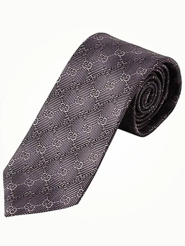 GG Pattern Slim Silk Tie Purple - GUCCI - BALAAN 2