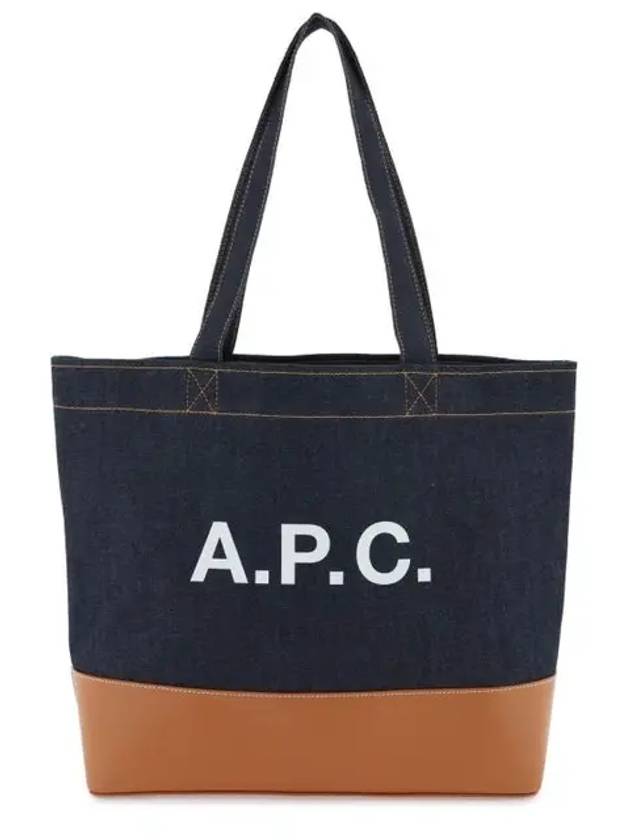 Axel Denim Tote Bag Indigo Blue Brown - A.P.C. - BALAAN 2