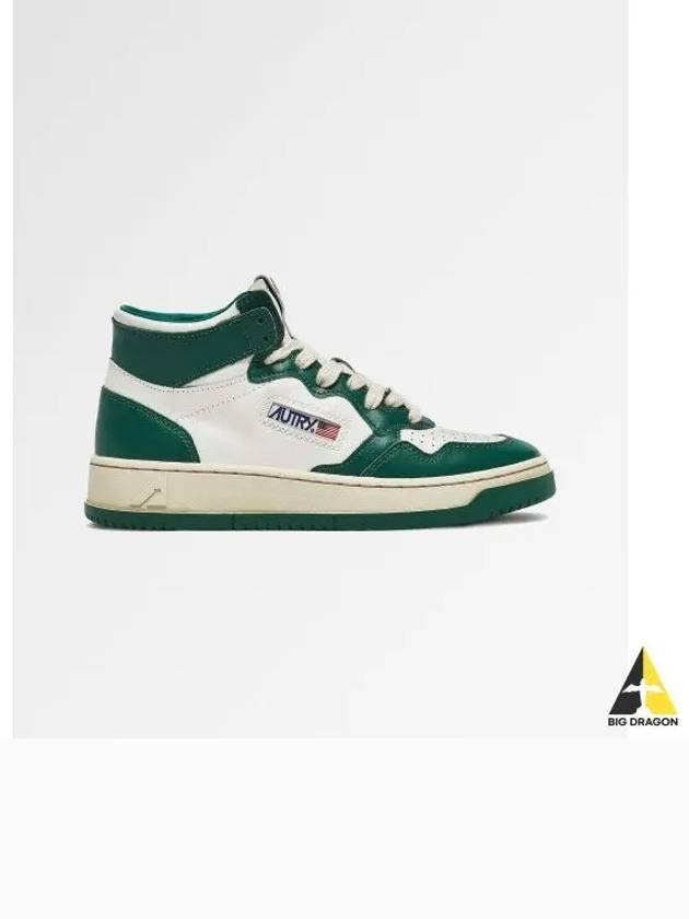 Medalist Mid Cut sneakers in leather green - AUTRY - BALAAN 1