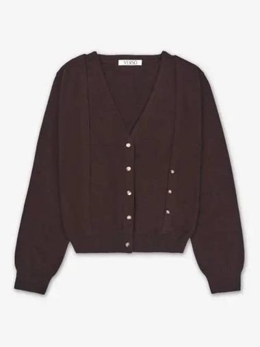 VERSO Two Way Cashmere Cardigan Cash Brown VRS24FWKT011CASHBROWN - VERSO DESIGN - BALAAN 1