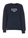 Women's Tina Logo Sweat Sweatshirt Navy - A.P.C. - BALAAN 2