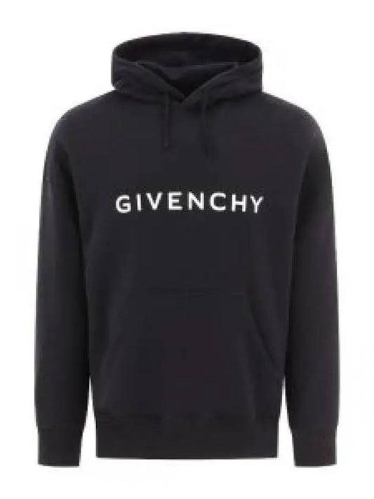 logo print cotton hoodie black - GIVENCHY - BALAAN 2