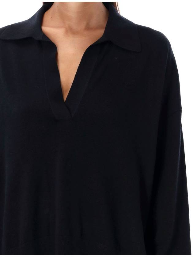 Garlix V neck PK Shirt Black - ISABEL MARANT - BALAAN 4