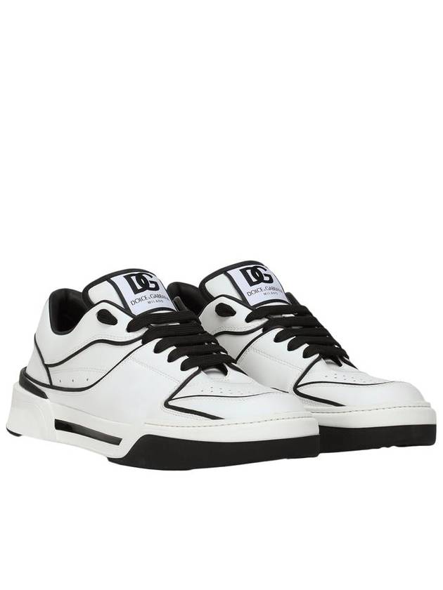 New Rome DG Logo Calfskin Low Top Sneakers White - DOLCE&GABBANA - BALAAN 3