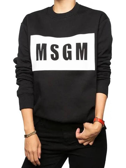 Women s Box Logo Sweatshirt Black 2000MDM523 - MSGM - BALAAN 2