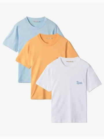 3 Pack Short Sleeve T Shirt Mineral Ice THJE0211X0UTCZ6800B18 - MARNI - BALAAN 1