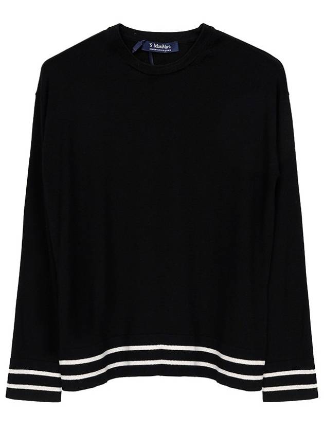 West Wool Knit Top Black - MAX MARA - BALAAN 2