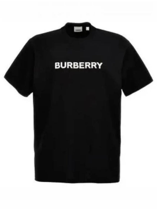 Logo Print Cotton Short Sleeve T-Shirt Black - BURBERRY - BALAAN 2